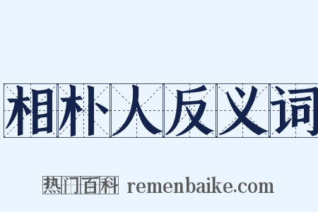 相朴人反义词是什么意思的图片